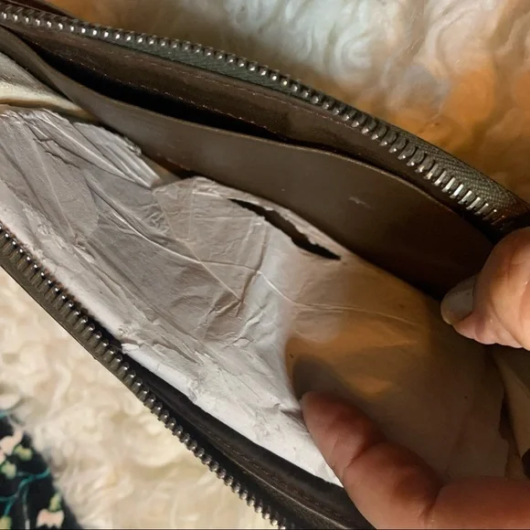 Marc Jacobs Zip Clutch Wallet in Brown with Silver Hardware